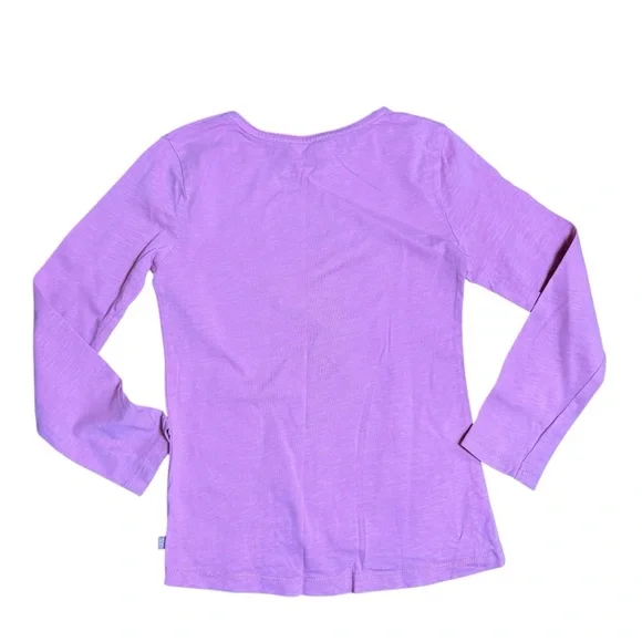 Okaïdi Girls Pink Sequin Flower Graphic Long Sleeve Cotton Top | Size 8Y - Picture 2 of 7